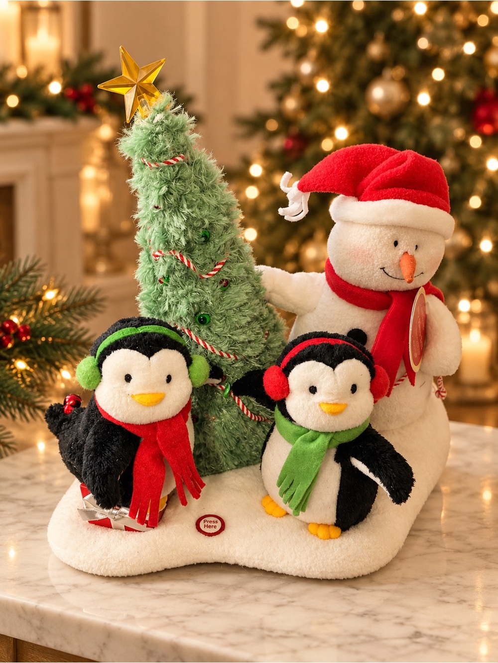 Hallmark Very Merry Trio Musical Animated Christmas Display 16” × 13”